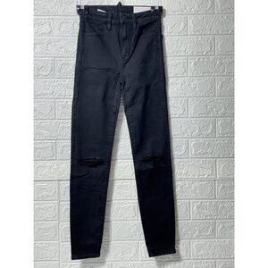 American Eagle NEXT LEVEL STRETCH Super Hi-Rise Jegging Black Slash Size 00 24W